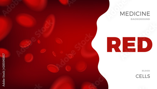 Medical abstract background with red blood cells
