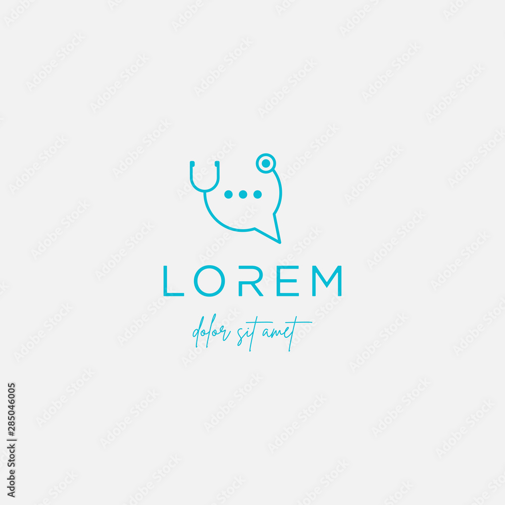 Medical talk logo template vector design illustration Medical talk logo template vector design illustration
