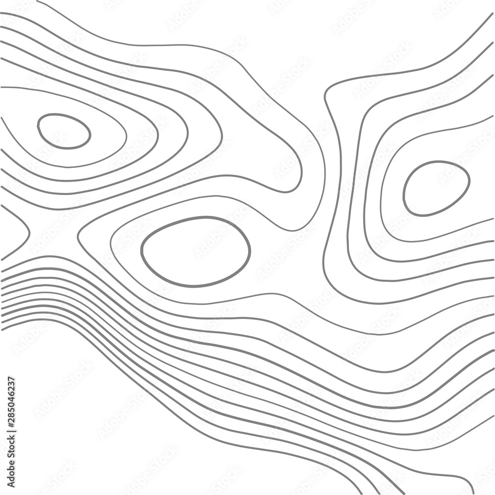 Topographic map. Contour abstract background. Vector illustration.