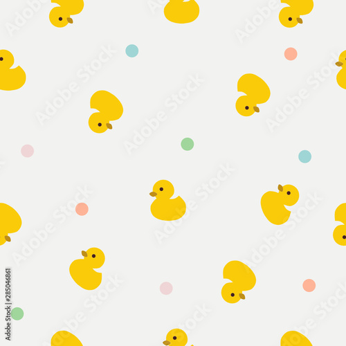 Colorful abstract bath ducklings pattern. Repeat pattern of bright colors.