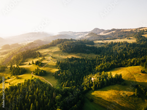 Szczawnica Homole Panorama z powietrza  © Wiktor