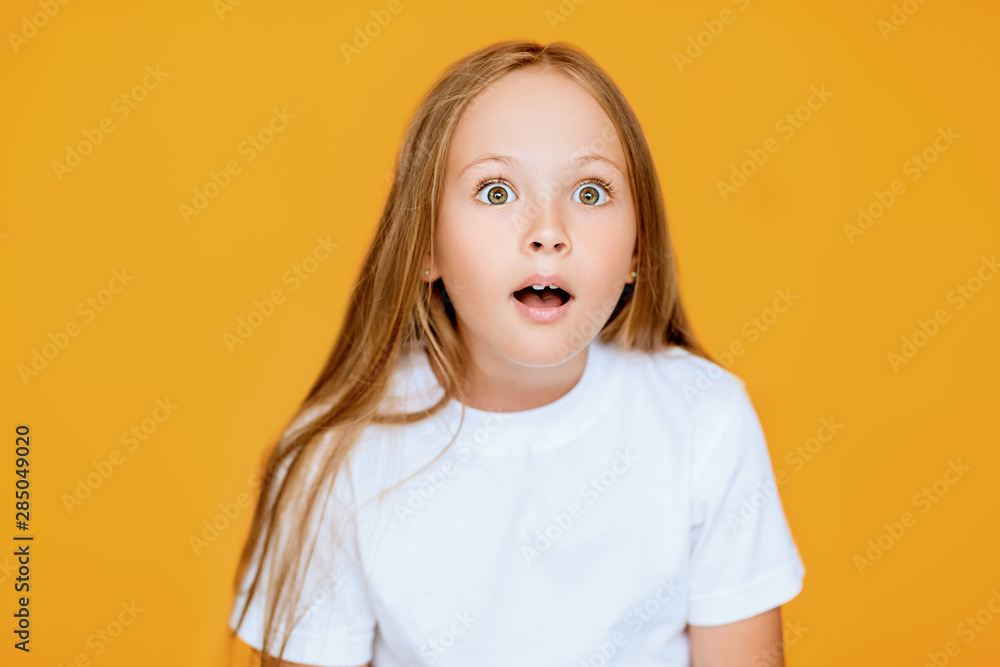 surprised young girl