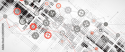 machine technology gears. retro gearwheel mechanism bacground