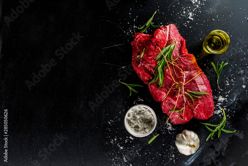 Beef tenderloin steak, with spices