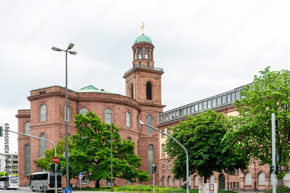 Frankfurt, Germany - June 12, 2019: Antique building view in Frankfurt, Germany.