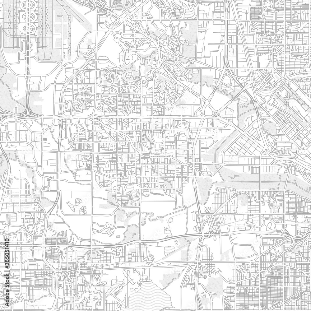 Irving, Texas, USA, bright outlined vector map