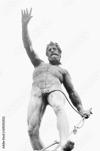 The mighty god of the sea and oceans Neptune  in glory (Poseidon) The ancient statue. © zwiebackesser