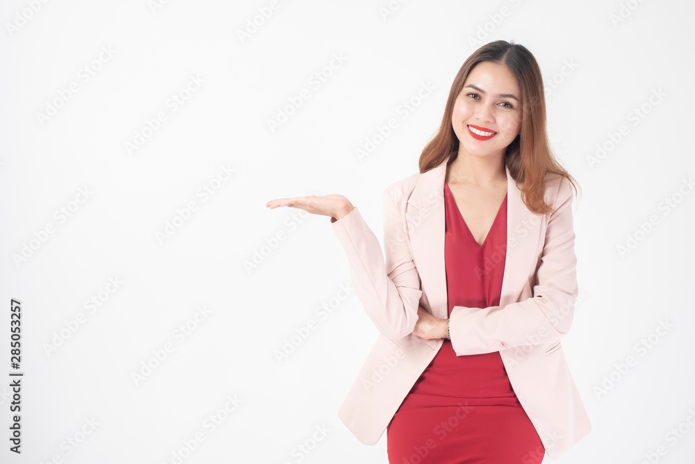 Fototapeta premium Beautiful business woman in studio