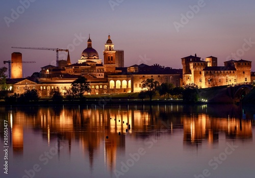 Panorama di Mantova, Italia.