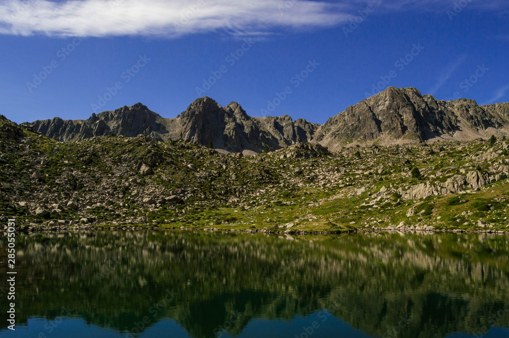 Reflections in a high-mountain lake. Reflections in a high-mountain lake.