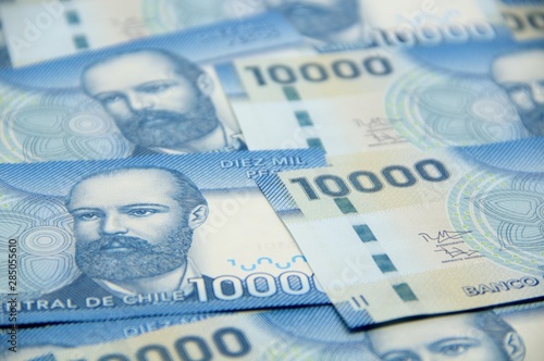 Chilean peso bills - background