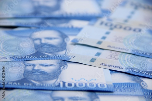 Chilean peso bills - background