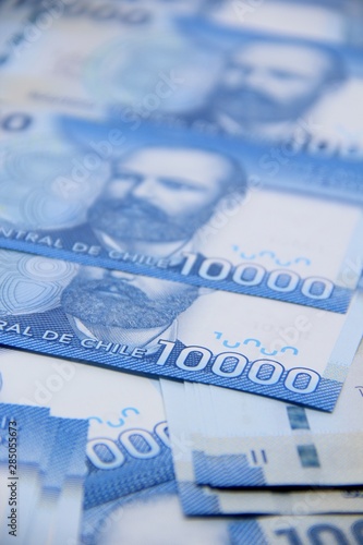 Chilean peso bills - background