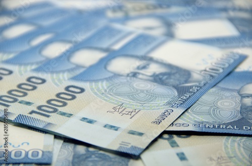 Chilean peso bills - background