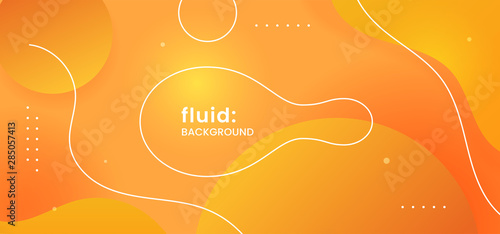 Dynamic wavy liquid shape. juice fruit concept modern style abstract background. fresh orange fluid element. Creative geometric vector illustration for landing page, web, cover, banner, social media.