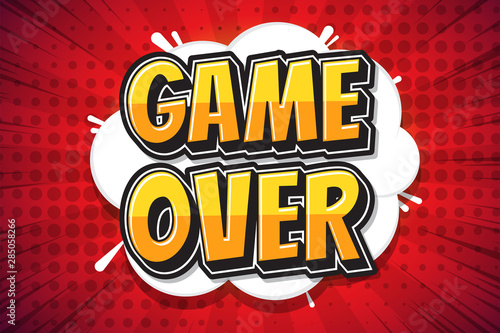 Game Over, Comic speech bubble style. Vector illustration.jpg