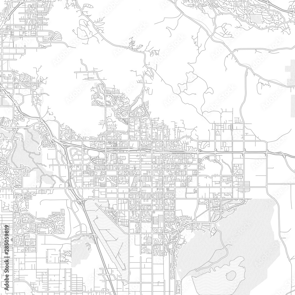 Moreno Valley, California, USA, bright outlined vector map