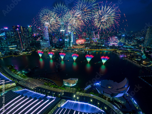 Singapore National day fireworks 