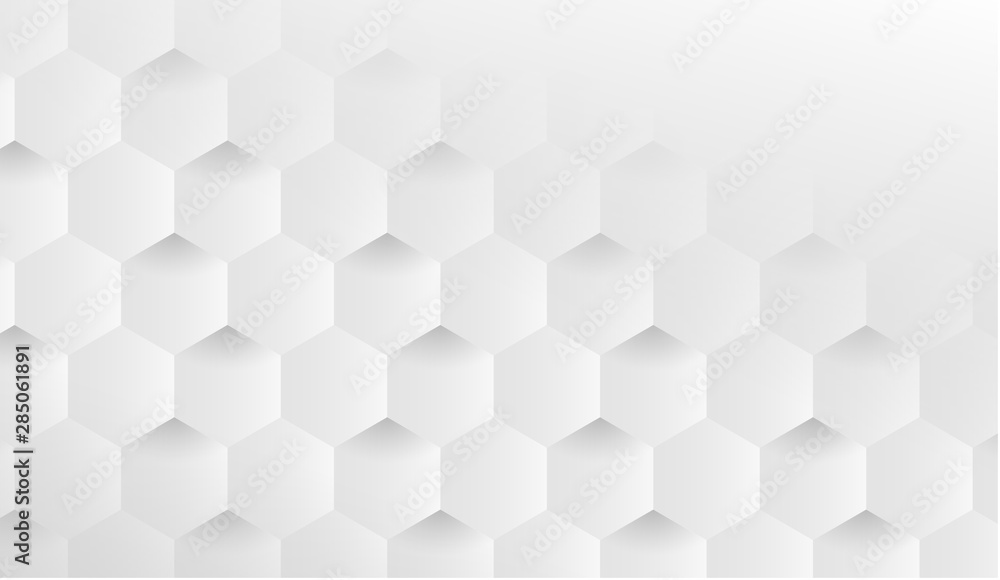 Fototapeta premium Hexagonal geometric background with cubes. Modern abstraction with lines and points.