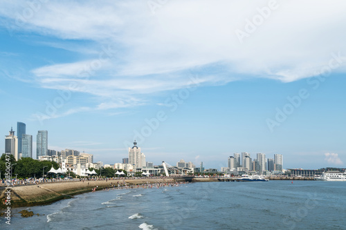 Coastal and Urban Skyline in Qingdao, China