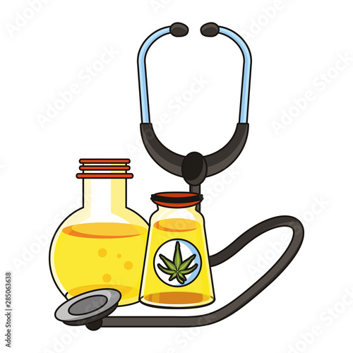 cannabis martihuana sativa hemp cartoon