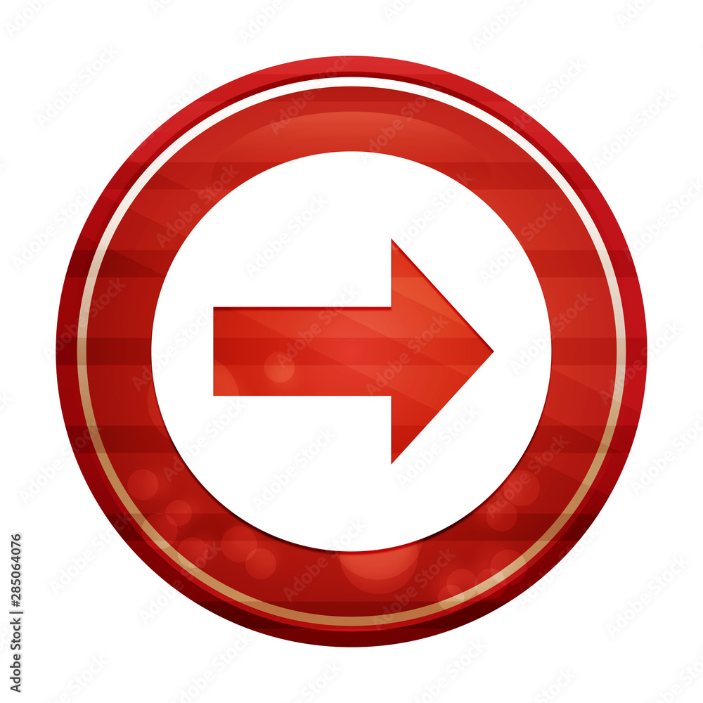 Next icon realistic diagonal motion red round button illustration Next icon realistic diagonal motion red round button illustration