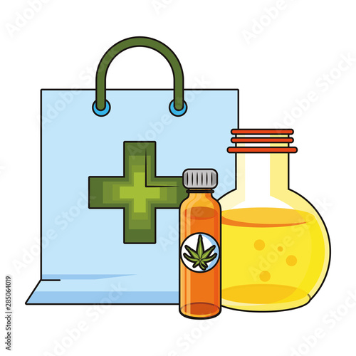 cannabis martihuana sativa hemp cartoon