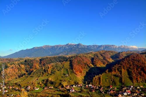 the peaks of the Bucegi mountains