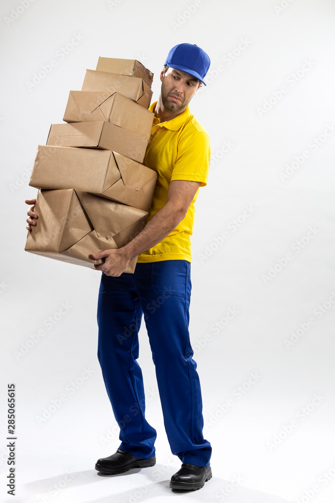 Brazilian mailman on a white background Brazilian mailman on a white background