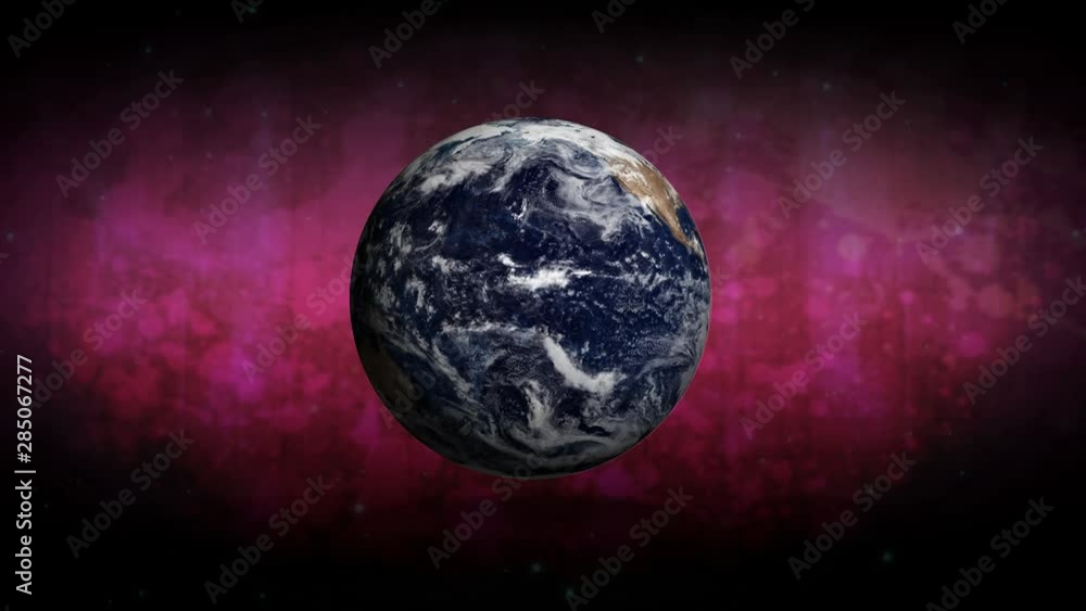 Turning earth against galaxy background Turning earth against galaxy background