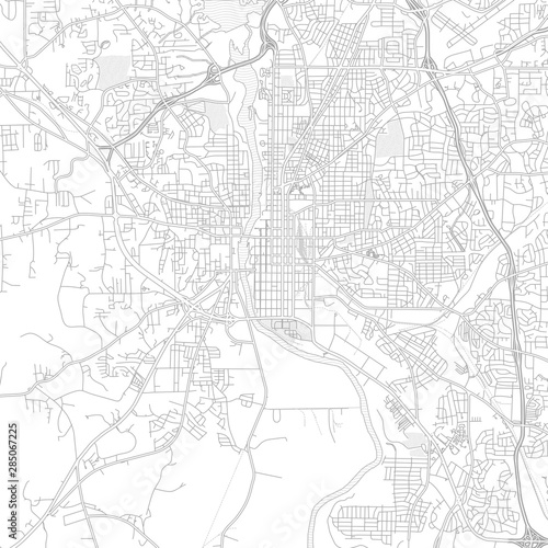 Columbus, Georgia, USA, bright outlined vector map
