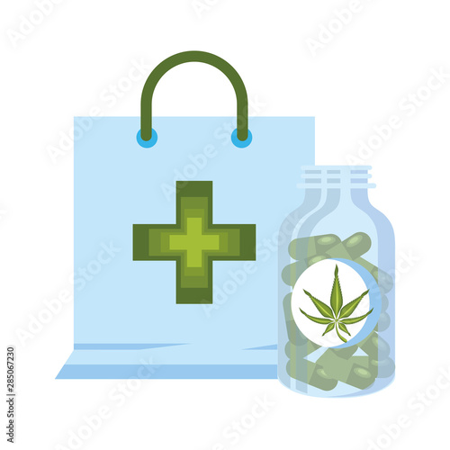 cannabis martihuana sativa hemp cartoon