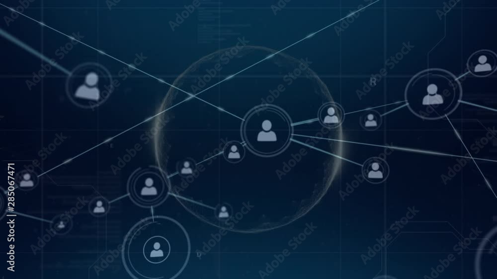 Network of connections and data processing Network of connections and data processing