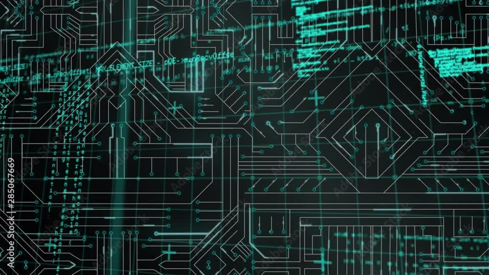 Data on black circuit board Data on black circuit board