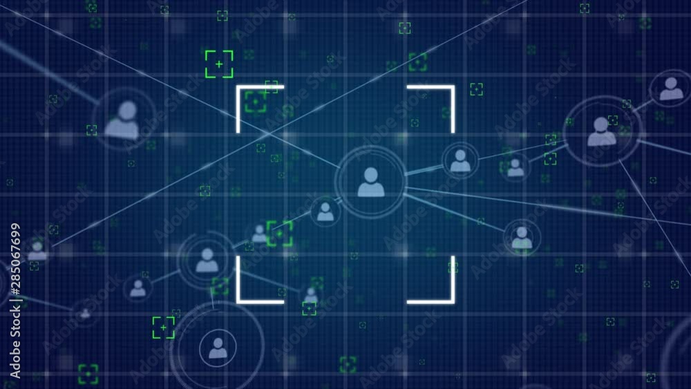 Network of data and connections Network of data and connections