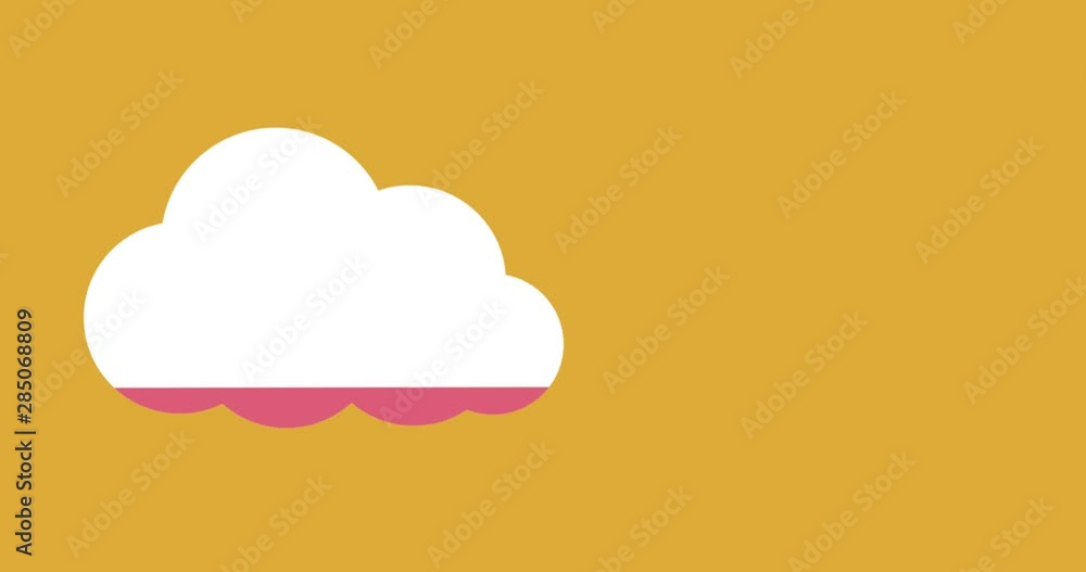 Cloud shape filling up with colour Cloud shape filling up with colour