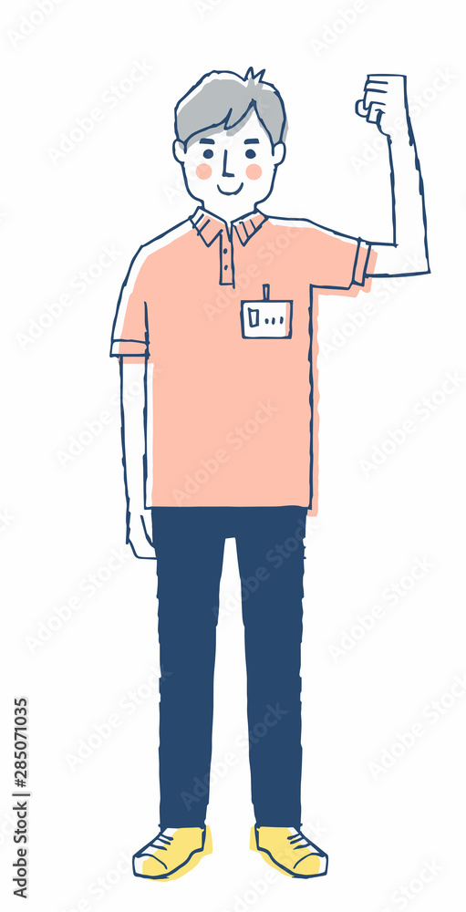 ガッツポーズ　男性