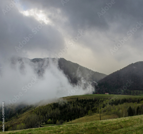 Clouds over the Carpathian Mountains, near Magura Village, Transylvania, Romania. © Aron M  - Austria
