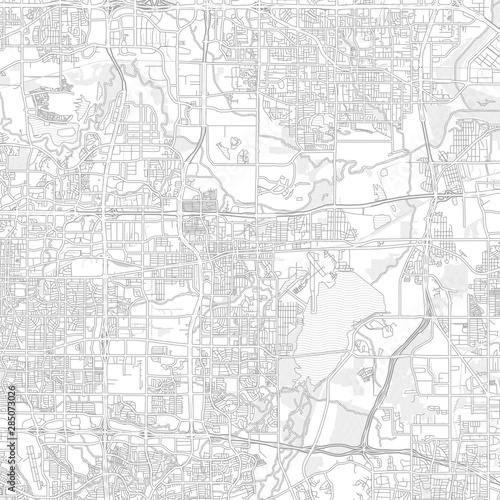 Grand Prairie, Texas, USA, bright outlined vector map