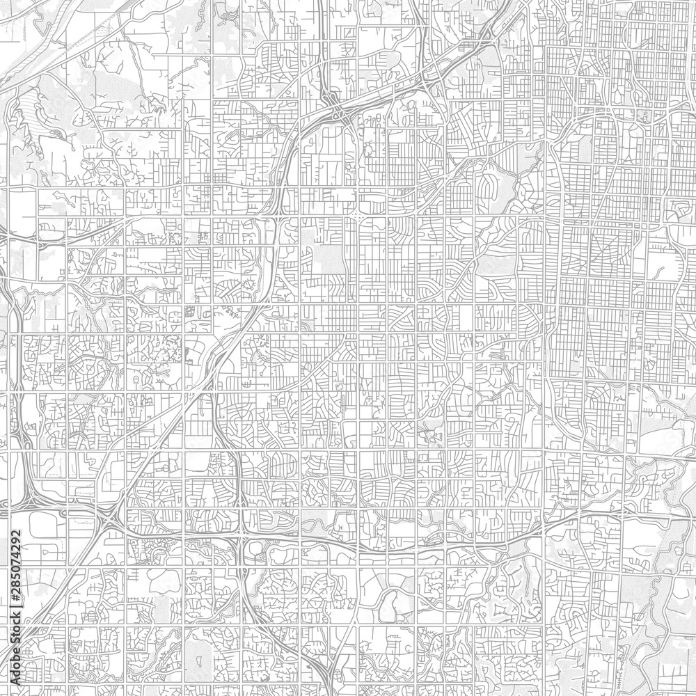 Fototapeta premium Overland Park, Kansas, USA, bright outlined vector map