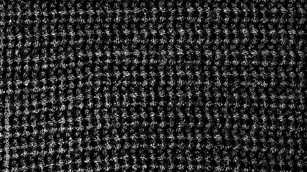 Black and white textile, fabric animated texture background, alpha channel Black and white textile, fabric animated texture background, alpha channel