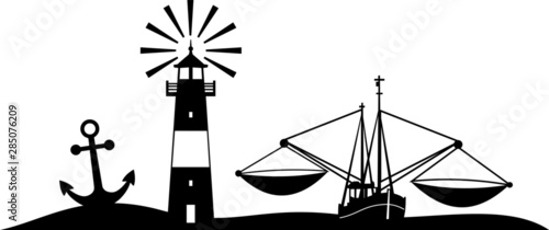 North Sea Skyline Silhouette