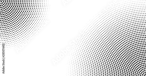 Halftone vector background. Monochrome abstract dotted gradient backdrop
