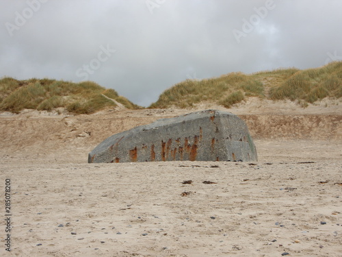 Hidden Bunker in Beach from World War photo