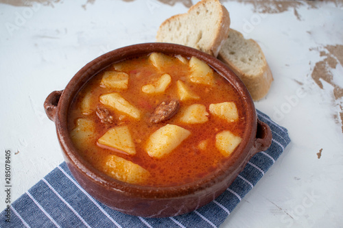 potatoes with chorizo cooked rioja style