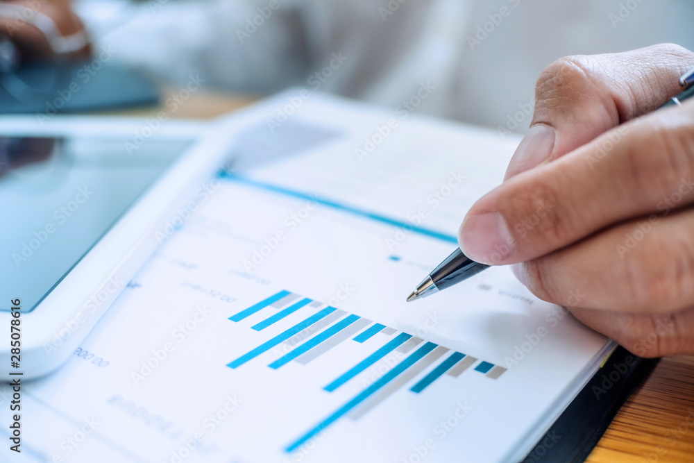 Close up of male business working in office. Close up of male business working in office.