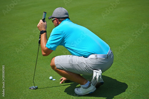 Young Man Playing Golf