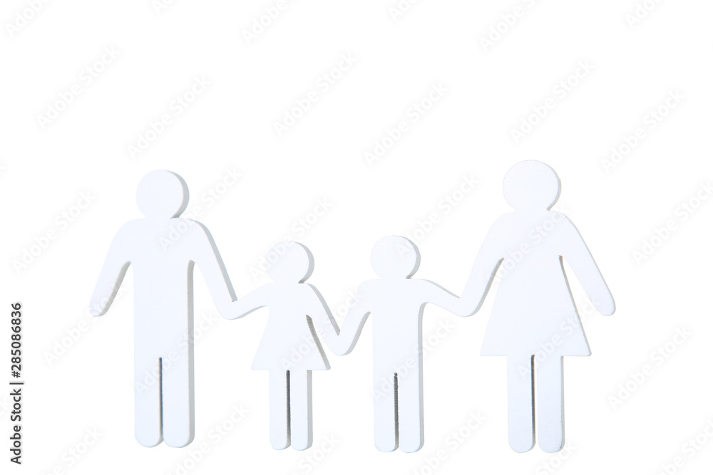 Family figures isolated on white background Family figures isolated on white background