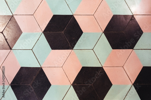 Vintage background with hex...