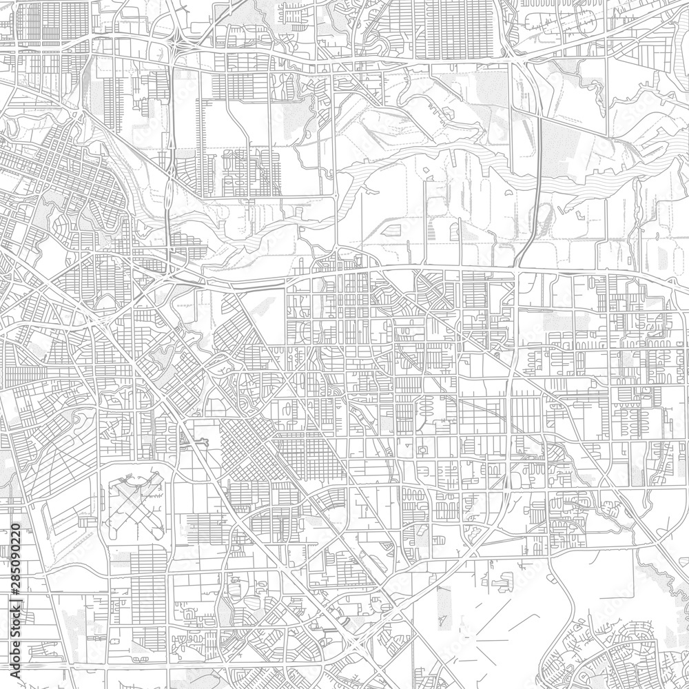 Pasadena, Texas, USA, bright outlined vector map